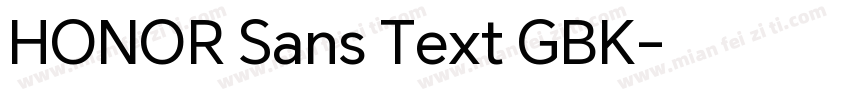 HONOR Sans Text GBK字体转换